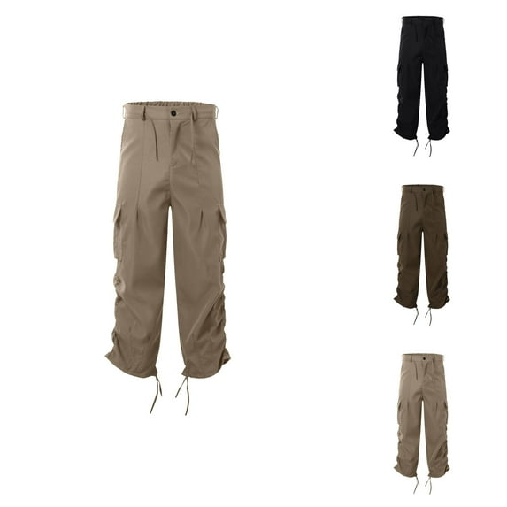 Cargo Pants for Men 2025 Loose Fit Lightweight Wide Straight Leg Baggy Casual Pants with Pockets Mens Trousers