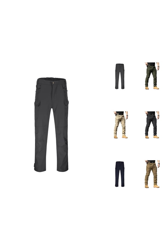 Cargo Pants for Men 2025 Outdoor Durable Stretch Slim Fit Hiking Combat Pants with Pockets Mens Trousers