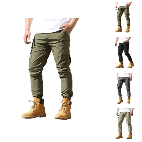 Cargo Pants for Men 2025 Tactical Straight Leg Outdoor Sweatpants Joggers with Pockets Mens Casual Pants Trousers