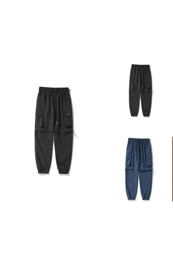 Cargo Pants for Men 2025 Waterproof Windproof Quick Dry Loose Fit Convertible Zip Off Combat Pants Mens Trousers