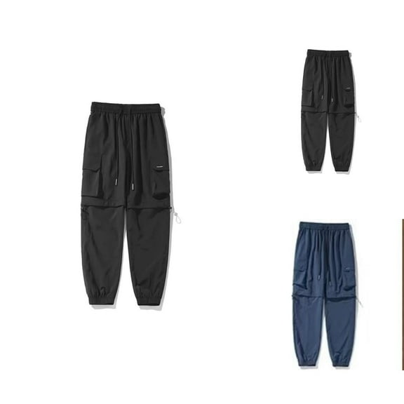 Cargo Pants for Men 2025 Waterproof Windproof Quick Dry Loose Fit Convertible Zip Off Combat Pants Mens Trousers
