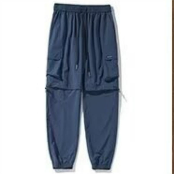 Cargo Pants for Men Baggy Convertible Waterproof Windproof Hiking Pants Two In One Detachable Legs Quick Dry Lightweight Outdoor Blue XL