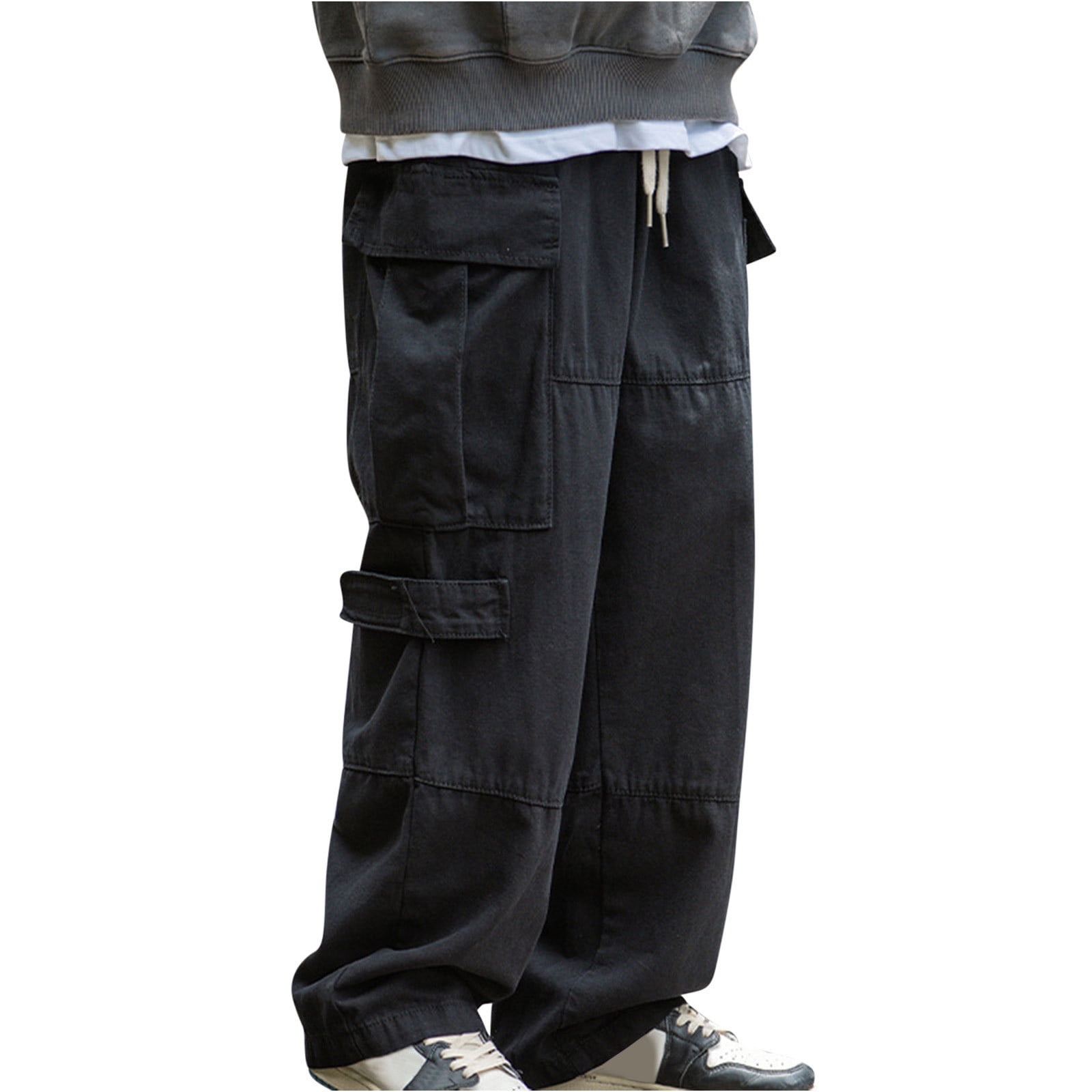 Cargo Pants for Men Baggy Wide Leg Pants Manly Outdoor Hiking