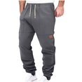 thumbnail image 1 of Cargo Pants for Men Big and Tall Casual Sports Pants Comfy Jogger Long Pants Cargo Pants Trousers Dark Gray M, 1 of 8