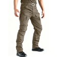 thumbnail image 1 of Cargo Pants for Men Black Work Pants Ripstop Water Resistant Hiking Pants Outdoor Trousers with Multi Pockets (Not Belt), 1 of 8
