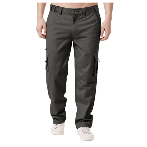 Cargo Pants for Men Camo Men’s Cargo Pants Relaxed Fit Camo Work Pants Casual Hiking Pants with 6 Pockets No Belt