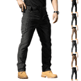 thumbnail image 1 of Cargo Pants for Men Carpenter Jeans Fishing Outdoor Cargo Sweats Rain Pant Stretch Cargo Joggers Breathable Construction Work Pants Black 2XL, 1 of 8
