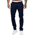 thumbnail image 1 of Cargo Pants for Men Casual Pant With Stretch Solid Navy Xxl, 1 of 5