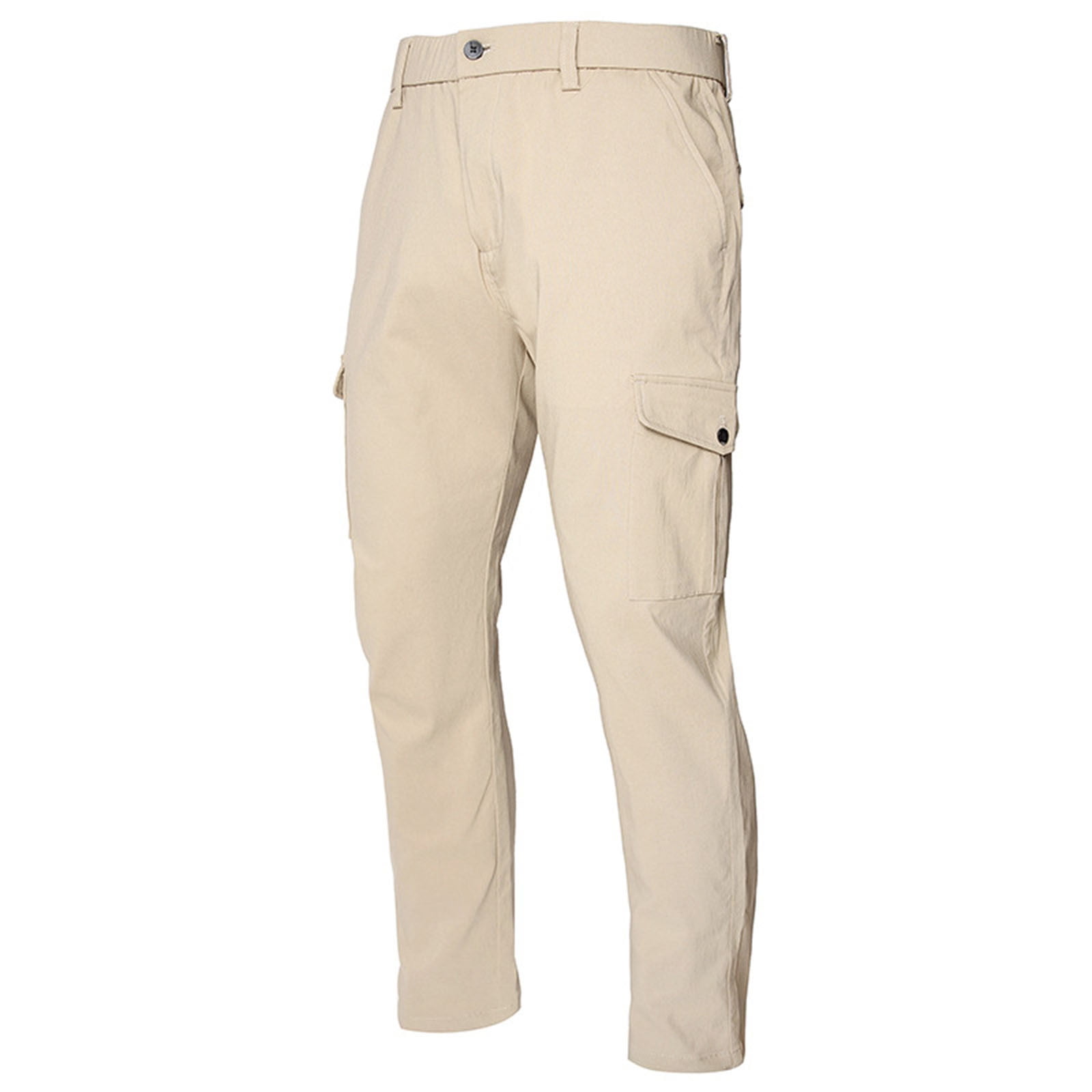 Cargo Pants for Men Cotton Relaxed Fit Pants Elastic Waist Lightweight ...