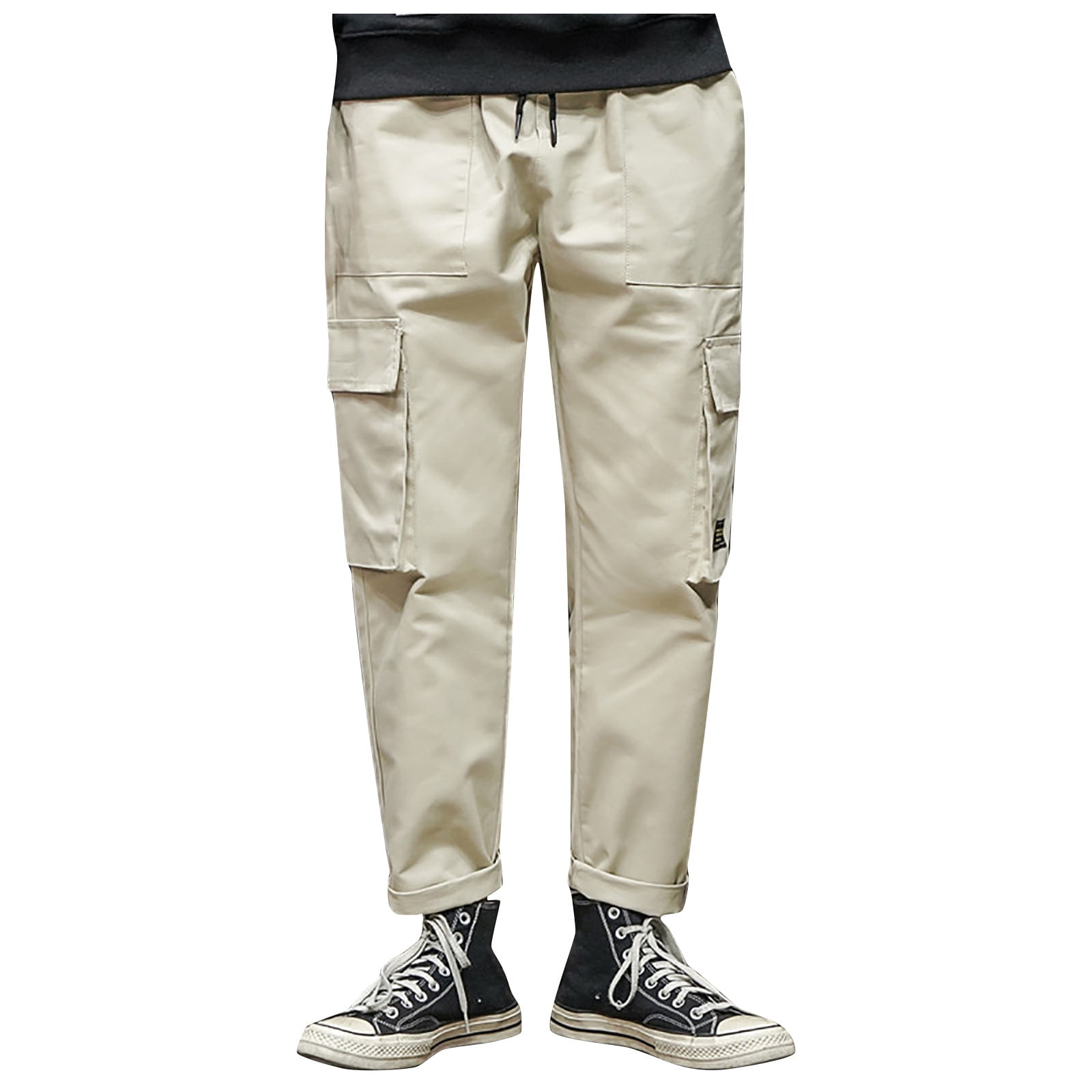 Cargo Pants for Men Fashion Cargo Casual Solid Loose Sport Pockets Long  Pants Trousers