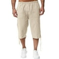 thumbnail image 1 of Cargo Pants for Men,Mens Solid Color Casual Pants Japanese Sports Slim Pants Feet,Work Pants for Men,Men's Pants,Pants for Men(Color:Beige,Size:L), 1 of 6