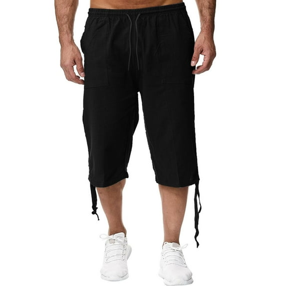 Cargo Pants for Men,Mens Solid Color Casual Pants Japanese Sports Slim Pants Feet,Work Pants for Men,Men's Pants,Pants for Men(Color:Black,Size:2XL)