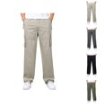 thumbnail image 1 of Cargo Pants for Men Plus Size Elastic Waist Loose Fit Cotton Casual Pants with Pockets Trousers, 1 of 1