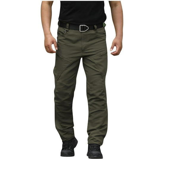 Cargo Pants for Men Ripstop Lightweight Hiking Work Pants Multi Pockets Slim Fit Flexcamo Tactical Waterproof Pants