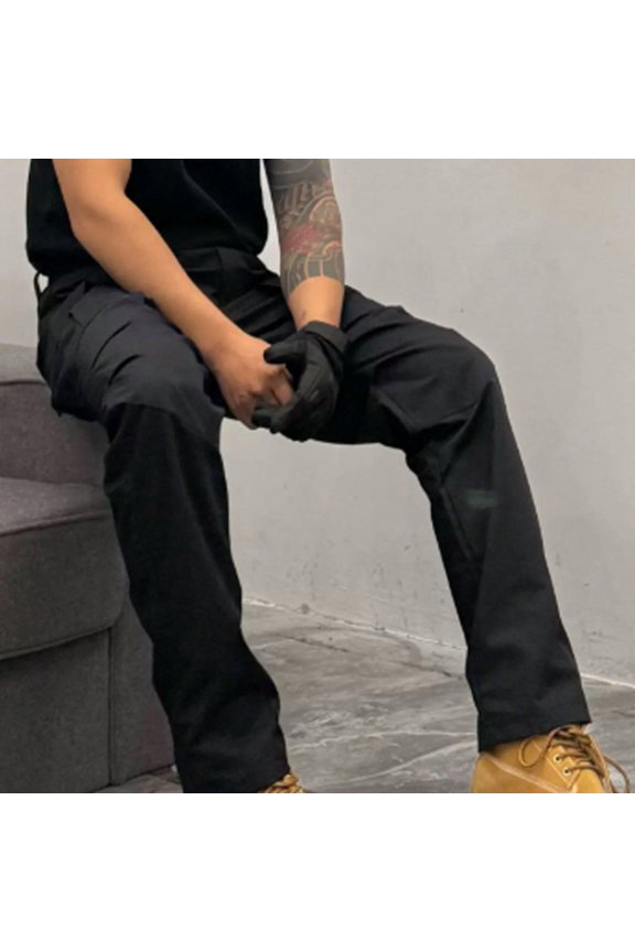 Cargo Pants for Men Ripstop Work Pants Regular Fit Utility Safety Workwear with Pockets
