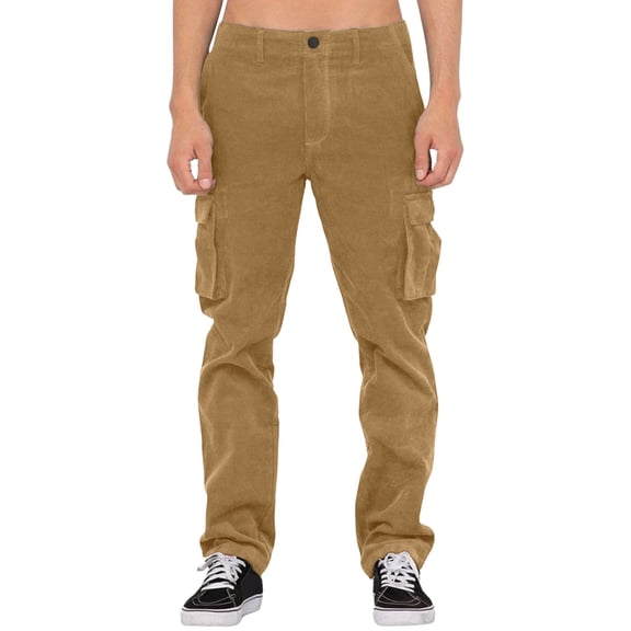 Cargo Pants for Men Street Loose Four Season Corduroy High Multi Pocket Casual Comfort Cozy Outdoor Daily Wear