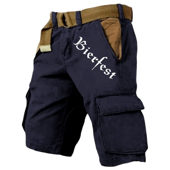 Cargo Pants for Men Summer Loose Multiple Pocket Shorts Casual Comfortable Breathable Sports Shorts Navy XXXXL