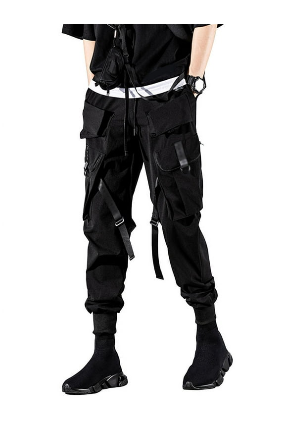 Cargo Pants for Men Techwear Hip Hop Harem Pants Streetwear Fashion Mens Tactical Track Jogger Pants