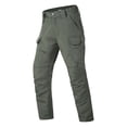 thumbnail image 1 of Cargo Pants for Men Waterproof Straight Leg Elastic Waist Trousers with Pockets Mens Casual Solid Color Breathable Hiking Fishing Pant, 1 of 1