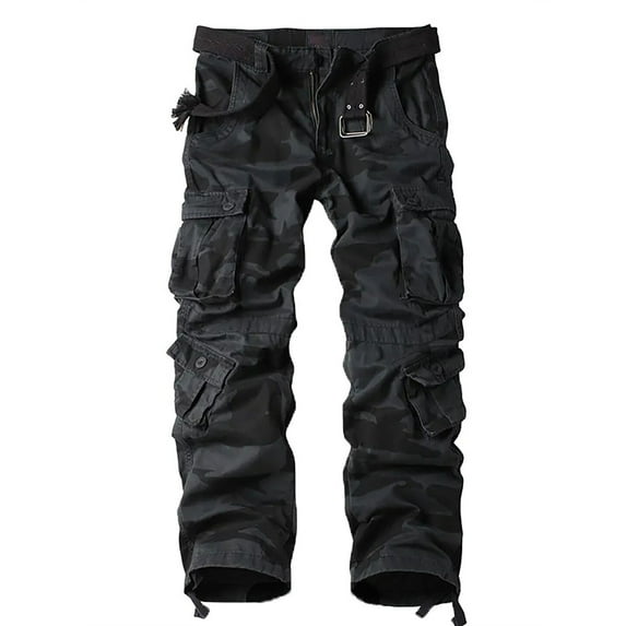 Cargo Pants for Men Wild Overalls Stereoscopic with Pocket Overalls Loose Wear Outdoor Men's Cargo Pants