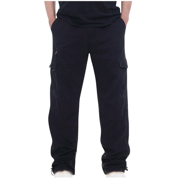 Cargo Pants for Men qolati Multi Pockets Work Pants Stretch Regular Fit Hiking Outdoor Casual Tacticals Pants
