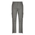 thumbnail image 1 of Cargo Pants for Men with Pockets Relaxed Pleated Straight Leg Trousers Mens Casual Solid Color Comfort Mid Waisted Slim Hiking Work Pant, 1 of 4