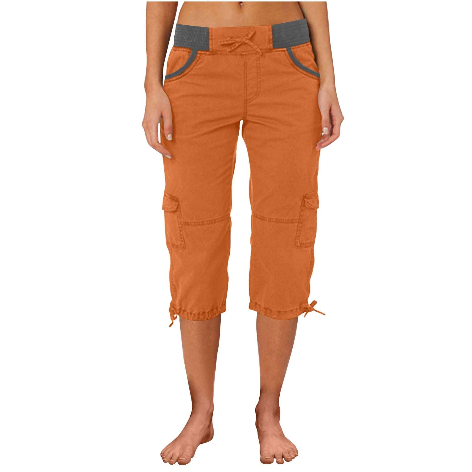 ShomPort Cargo Pants for Women Capri Cargos High Waisted Streetwear