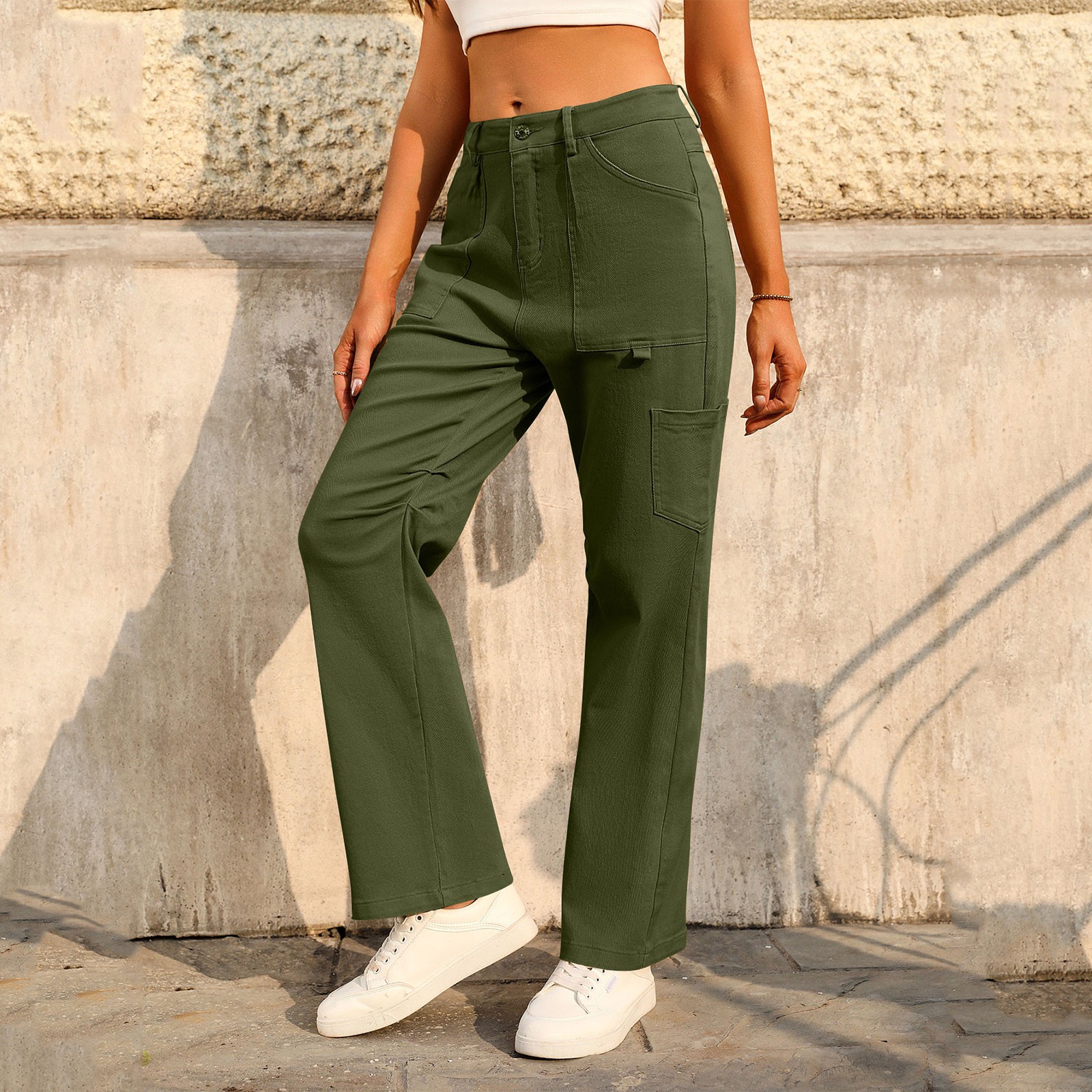 Cargo Pants for Women Casual Sweatpants Loose High Waist Workout