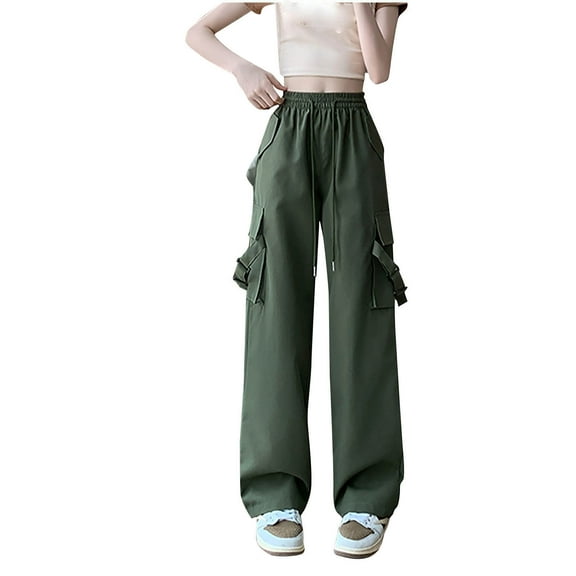 Cargo Pants for Women High Waisted Casual Pants Y2K Streetwear with 6 Pockets 2025 Summer Trendy Outfits