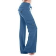 thumbnail image 1 of Cargo Pants for Women with Pockets High Waisted Womens Oversized Pants Stretch Waist Button Yoga Gym Pants Workout Out Leggings Sport Pants, 1 of 6