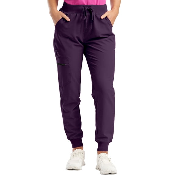 Cargo Scrub Pants For Women Jogger Style High Waisted Drawstring Outdoor Athletic Hiking Pants W/Pockets Straight Leg Casual Pants for Women Womens Flax Pants Casual Pants for Women Loose Fit Pant