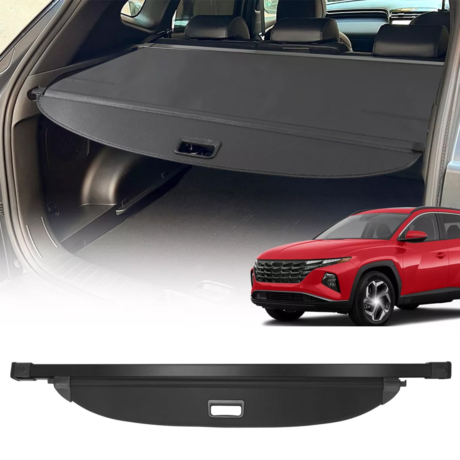 Cuztom Tuning Retractable Cargo Cover For 2016-2018 Hyundai Tucson - Black PVC Luggage Shade