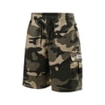 thumbnail image 1 of Cargo Short for Men Elastic Waist Drawstring Shorts Summer Outdoor Work Casual Lightweight Big & Tall Camo Cargo Short Multi Pockets Twill Quick Dry Joggers,Khaki XL, 1 of 5
