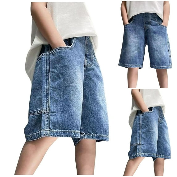 Cargo Shorts Boys 14-16 Toddler Baby Boys Elastic Waist Cargo Shorts Solid Color Pull On Shorts Summer School Unš¢form Trousers Clothes