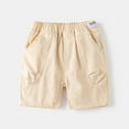 thumbnail image 1 of Cargo Shorts Boys Beige Shorts Elastic Waist Wide Leg Shorts for Teens Boys Clothes 2-3 Years Summer&nbsp;Clothing, 1 of 9