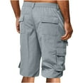 thumbnail image 1 of Cargo Shorts For Men Qiggri Men Casual Fashion Solid Shorts With Multi-Pocket Button Zipper Elastic Waist Shoort Pants, 1 of 6