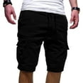 thumbnail image 1 of Cargo Shorts For Men Qiggri Men's Classic Cargo Shorts Loose Fit Solid Color Drawstring Short with Pockets, 1 of 4
