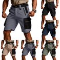 thumbnail image 1 of Cargo Shorts Men Casual Waterproof Quick Dry Baggy Shorts Lightweight Ripstop Outdoor Hiking Shorts with Zipper Pockets Gray 2XL, 1 of 9