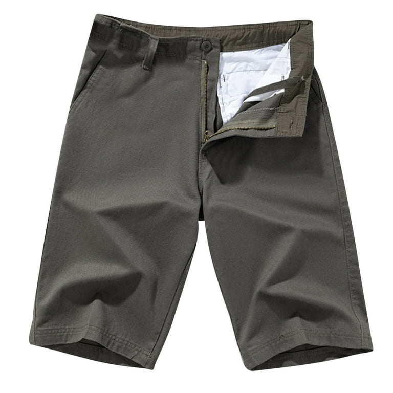 Cargo Shorts for Men Mens Casual Plus Size Workout Shorts Elastic Waisted Button Vintage Pattern Cropped Cargo Shorts with Multi Pockets Summer Reduced Price and Clearance Sale Walmart