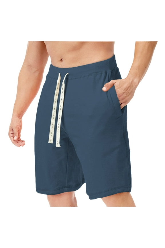 Cargo Shorts for Men, Mens Shorts Casual Solid Elastic Waist Shorts Pants Sport Pants Pajama Pants Mens Cargo Shorts Comfort Soft Linen/Cotton Pocket Active Sports Cargo Shorts #5