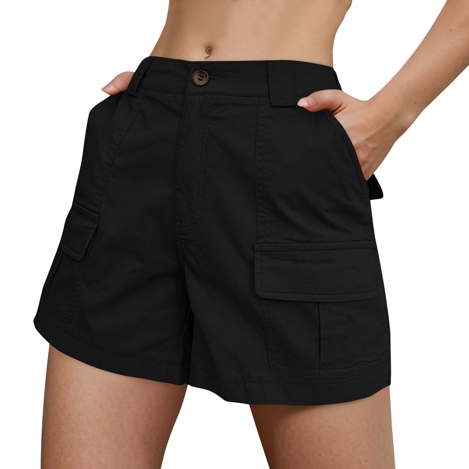 Cargo Shorts Women Trendy 2025 Summer High Waisted Wide Leg Hiking — free download