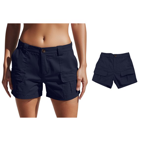 Cargo Shorts Womens with Pockets Lightweight Hiking Cargo Shorts for Women Casual Outdoor Summer Shorts for Women