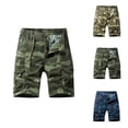 thumbnail image 1 of Cargo Shorts for Men 2026 Summer Casual Elastic Waist Straight Leg Knee Length Denim Shorts with Pockets, 1 of 5