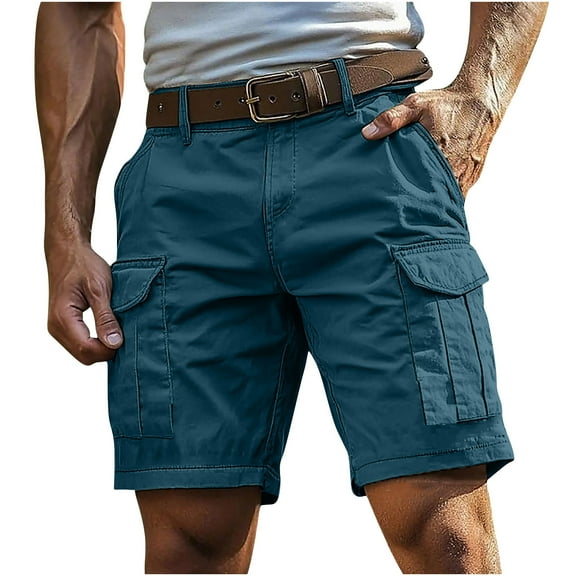 Cargo Shorts for Men 4.5" Inseam Stretch Walking Hiker Shorts with Comfy Waistband Summer Casual Multiple Pockets Shorts
