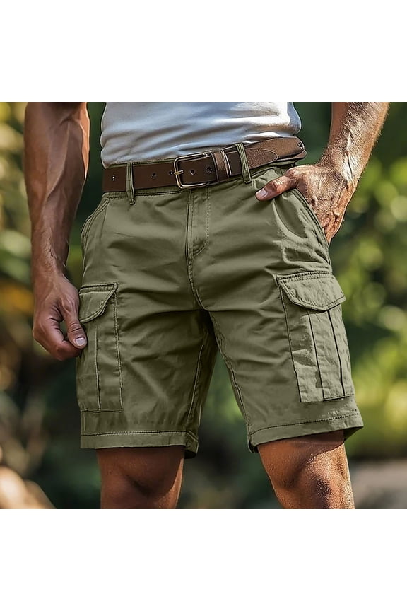 Cargo Shorts for Men 7 inch Inseam Lightweight Summer Workout Hiking Shorts Pull On Baggy Casual Outdoor Work Short, 2026 New Limited Time Offer