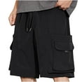thumbnail image 1 of Cargo Shorts for Men AnuYalue Men's Cargo Shorts Casual Drawstring Work Shorts Travel Athletic Shorts with Multi Pockets, 1 of 9