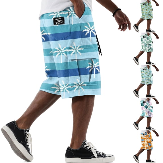 Cargo Shorts for Men Drawstring Comfy Athletic Clothes Summer Casual Soft Gym Short Pants Baggy Sweat Shorts