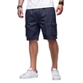thumbnail image 1 of Cargo Shorts for Men Knee Length Elastic Waist Athletic Shorts with Pockets Summer Casual Outdoor Hiking Short, 2XL, 1 of 7