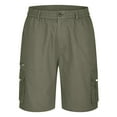 thumbnail image 1 of Cargo Shorts for Men Loose Fit Knee Length Trousers with Pockets Summer Streetwear Plus Size Shorts, 1 of 7