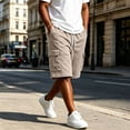 thumbnail image 1 of Cargo Shorts for Men Outdoor Work Athletic Walking Shorts Summer Hiking Fit Casual Shorts with Multi Pockets Khaki 5XL, 1 of 7